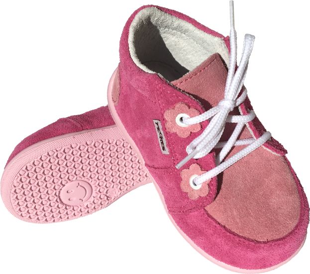 První boty Pegres 1092 růžové s kytičkou Velikost: 21 - obrázek 2