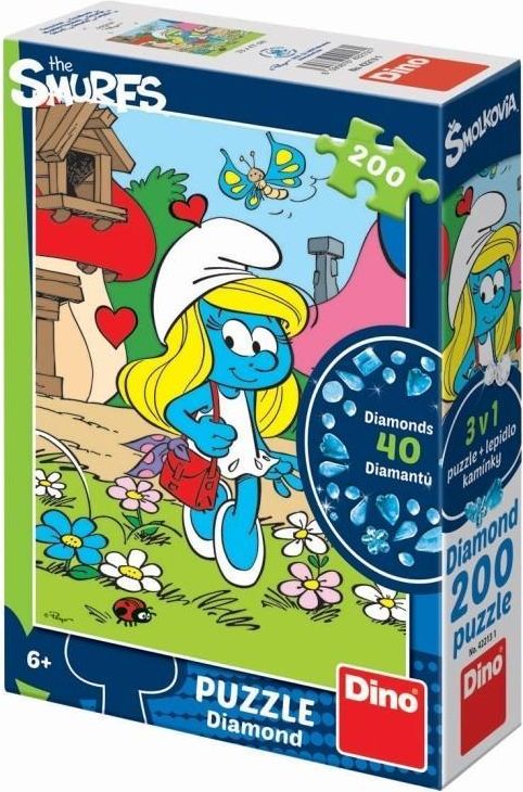 Dino Dino Puzzle 200 Diamond - Šmoulinka - obrázek 1