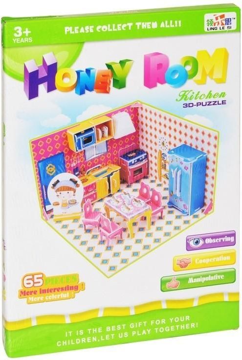Wiky kreativita Wiky Puzzle 3D Honey room: Kuchyně - obrázek 1