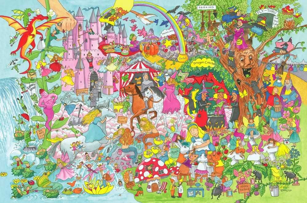 Bigjigs Toys Puzzle fantasyland 48 dílků - obrázek 1