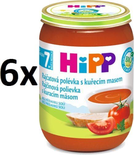 HiPP BIO Rajčatová polévka s kuřecím masem - 6x190g - obrázek 1