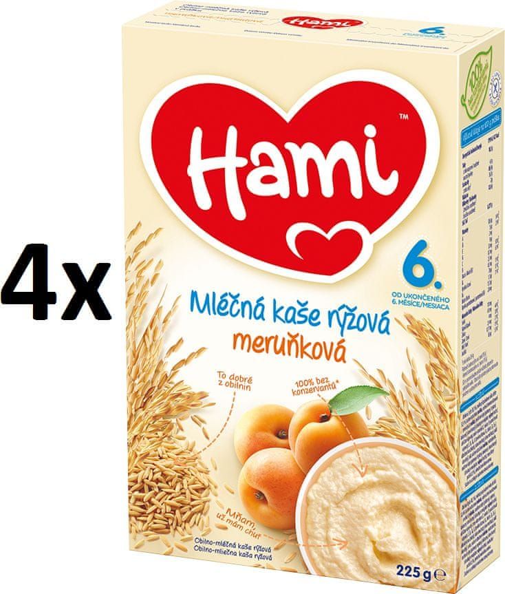 Hami Mléčná kaše s meruňkami - 4x225g - obrázek 1