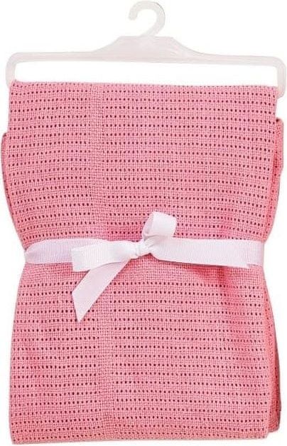 BabyDan Háčkovaná bavlněná deka New, světle růžová - obrázek 1