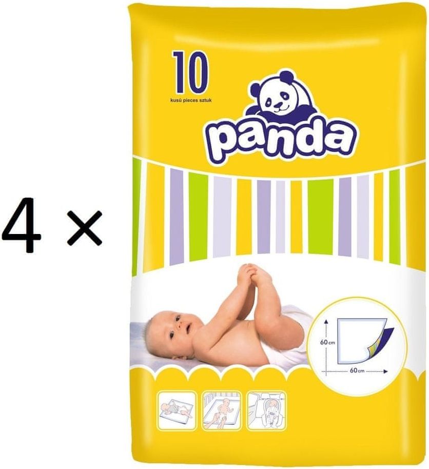 Panda Dětské přebalovací podložky - 4 x 10 ks - obrázek 1