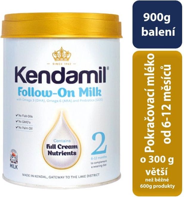 Kendamil 6x pokračovací mléko 2 (900g) - obrázek 1