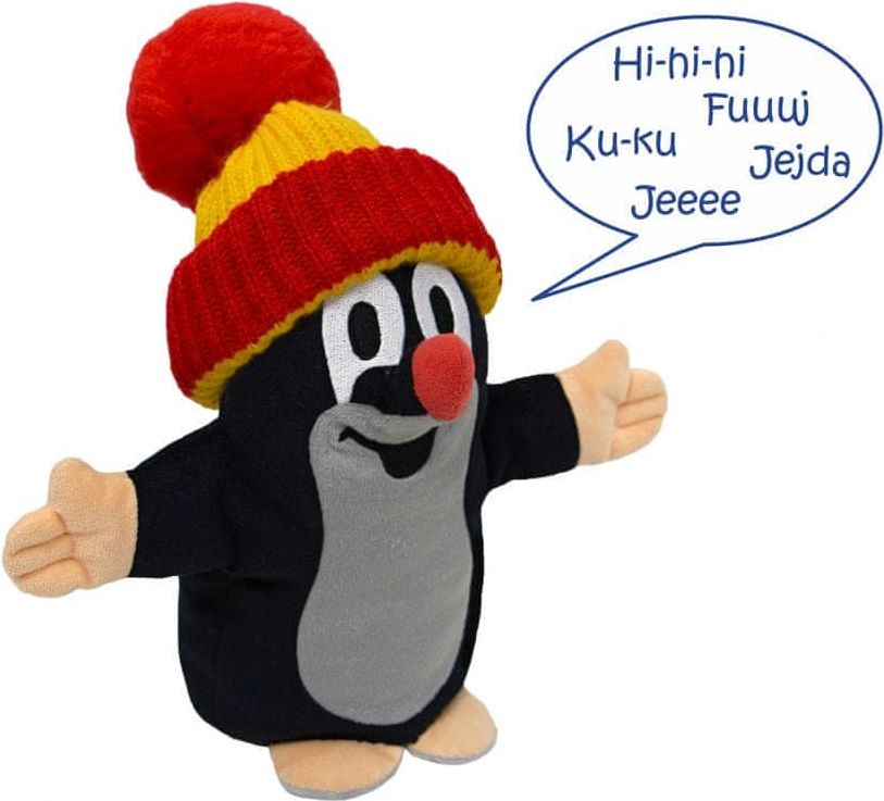 MÚ Brno Krtek mluvící 25 cm, červený kulich - obrázek 1