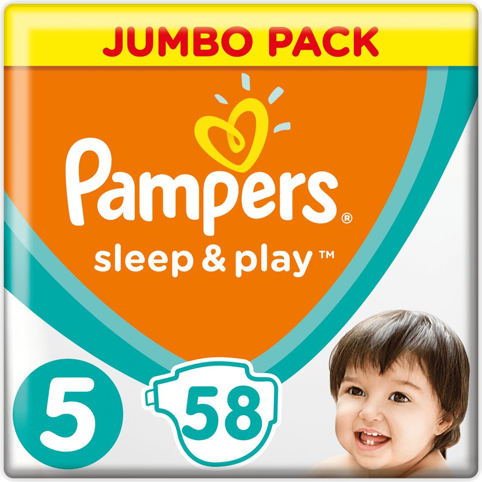 Pampers Sleep & Play 5 Jumbo Pack (11-16 kg) 58 ks - obrázek 1