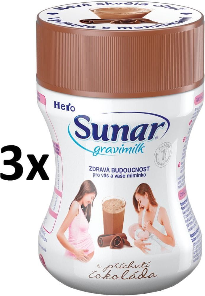 Sunar Gravimilk s přichutí čokolády 3x300g - obrázek 1