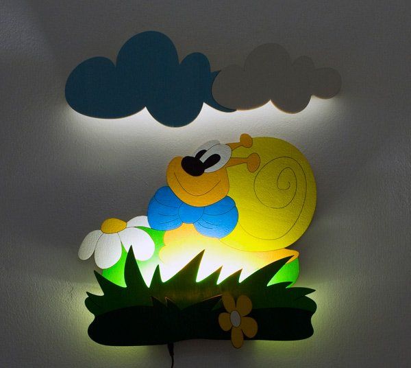 NÁSTĚNNÁ LED LAMPIČKA S DÁLKOVÝM OVLÁDÁNÍM ŠNEK - obrázek 1