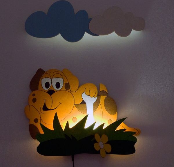 NÁSTĚNNÁ LED LAMPIČKA PEJSEK - obrázek 1