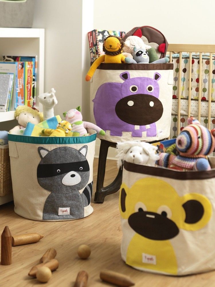 3 SPROUTS STORAGE BIN - KOŠ NA HRAČKY - ZEBRA - obrázek 2