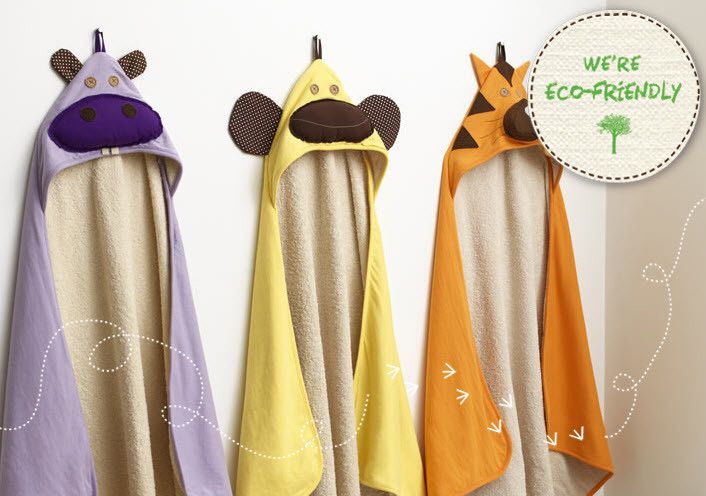 3 SPROUTS HOODED TOWEL - OSUŠKA S KAPUCÍ - HROŠÍK - obrázek 2