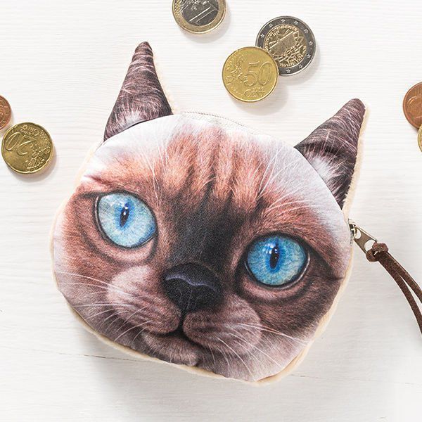 Kočičí peněženka na drobné model 1 - obrázek 1
