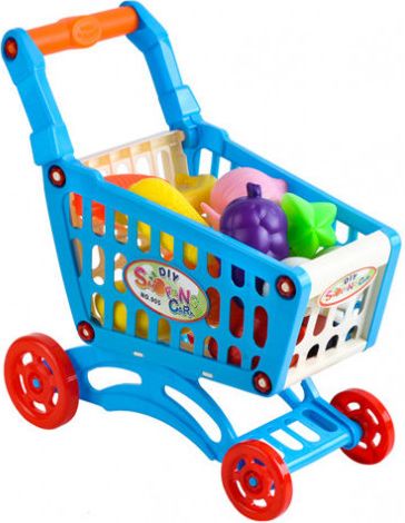 IsoTrade Dětský nákupní košík + ovoce a zelenina - obrázek 1