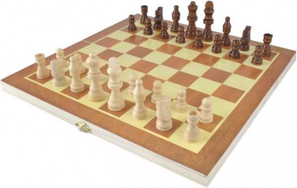 IsoTrade Šachy dřevěné 34x34 cm - obrázek 1