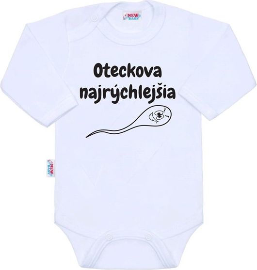 NEW BABY | S potiskem | Body s potiskem New Baby Oteckova najrýchlejšia | Bílá | 86 (12-18m) - obrázek 1