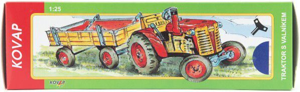 Kovap Traktor Zetor s valníkem zelený na klíček - obrázek 2