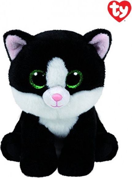 Alltoys Kass Beanie Boos plyšová kočička černo/bílá 24 cm - obrázek 1