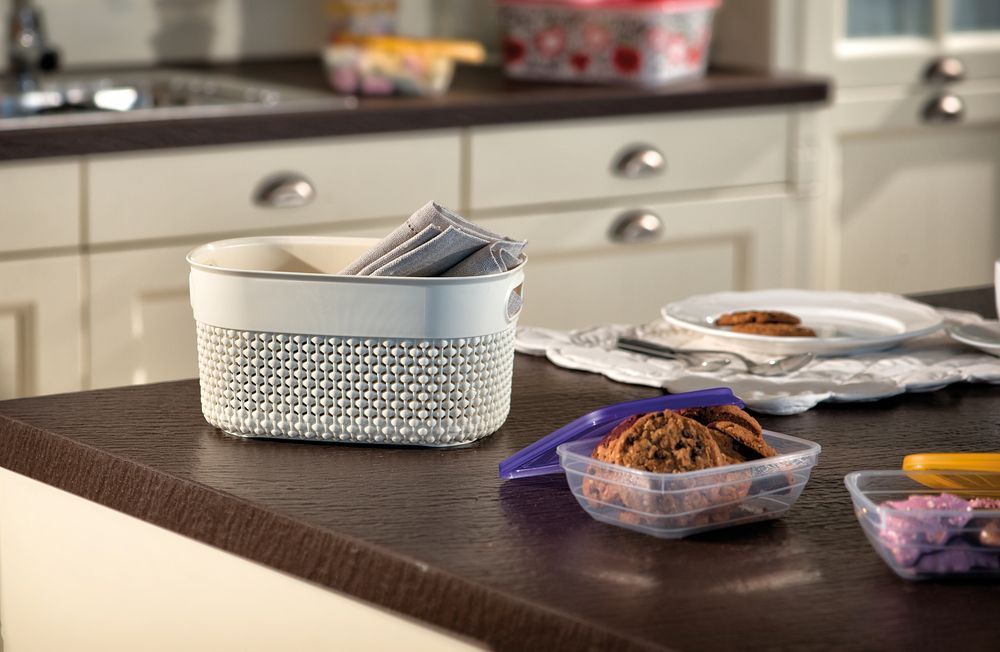 KIS Plasotvý košík FILO S krémový R63999 - obrázek 4