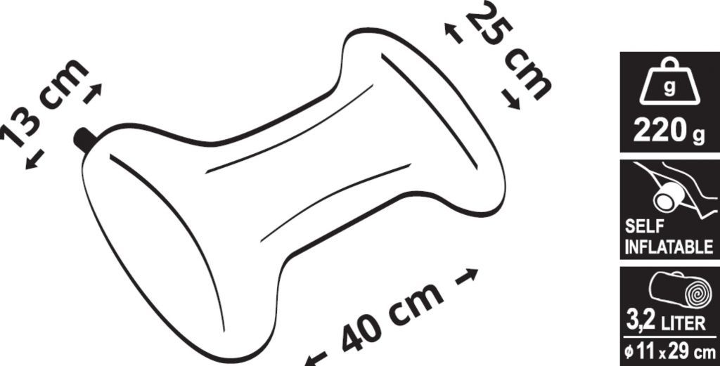 Cattara Polštář samonafukovací BONE 40x25x13 - obrázek 3
