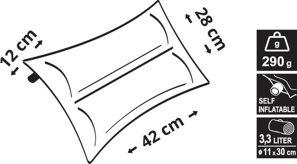 Cattara Polštář samonafukovací TWIN 42x28x12 - obrázek 4