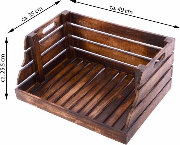 Divero D60225 Stohovatelná dřevěná bedýnka vintage - obrázek 2