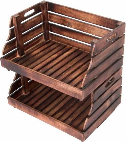 Divero D60457 Sada stohovatelných bedýnek vintage 2 kusy - obrázek 1