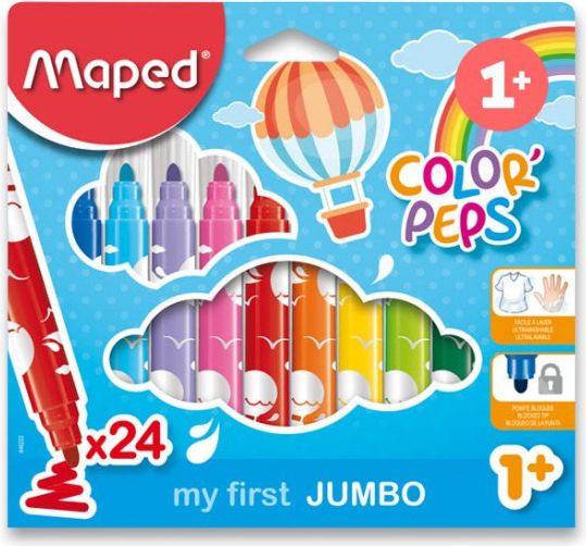 Dětské fixy Maped Color´Peps Jumbo - 24 barev - obrázek 1