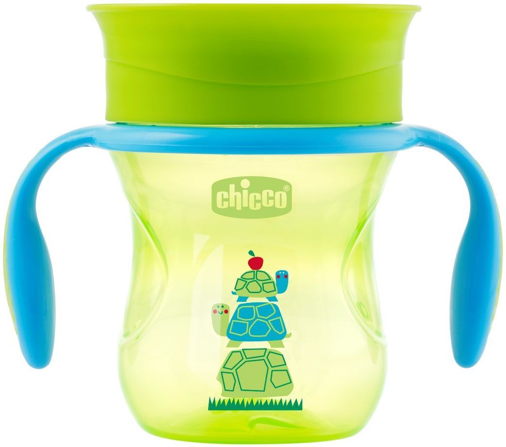 Chicco hrneček 360 s držadly 200 ml oranžový - obrázek 1