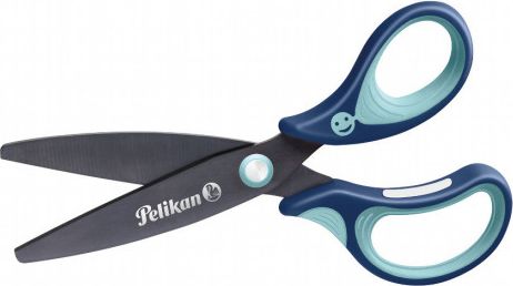 Dětské ergonomické nůžky Griffix s kulatou špičkou - pro praváky, modré - obrázek 1