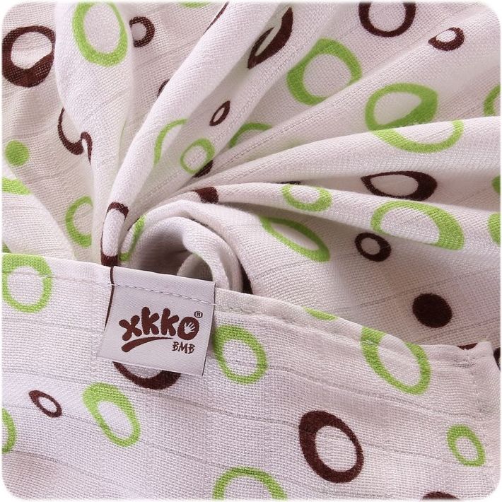 KIKKO Bambusové pleny Spirals&Bubbles 70x70 (3 ks) – lime - obrázek 2