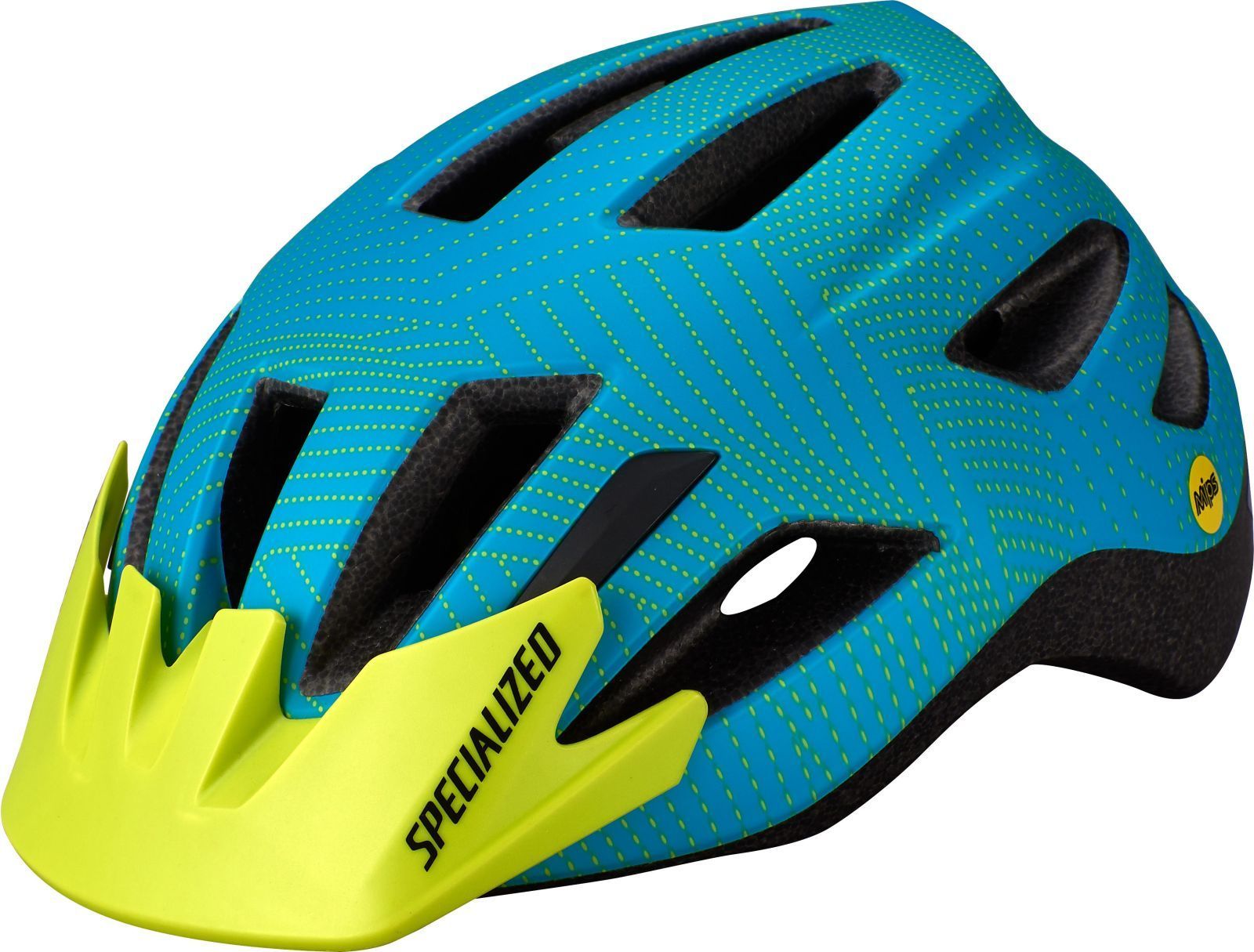 Specialized Shuffle Child Led SB Mips - aqua/hyper green dot plane 50-55 - obrázek 1