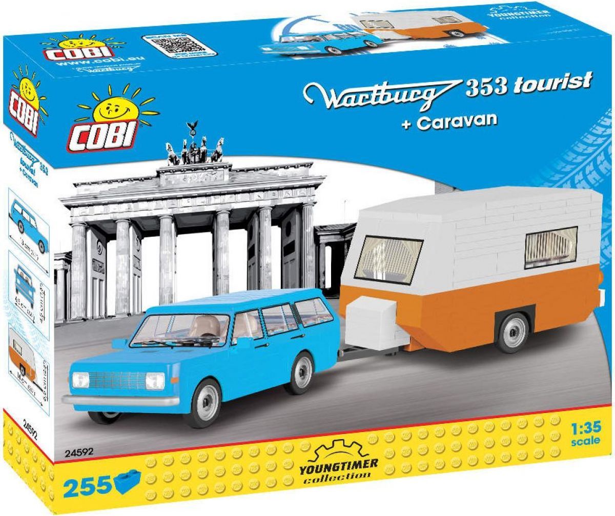 Cobi 24592 Youngtimer Wartburg 353 Tourist s karavanem - obrázek 1