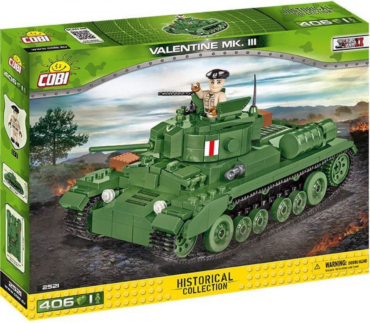 Cobi 2521 Malá armáda II. světová válka Infantry Tank Mk. III Valentine - obrázek 1