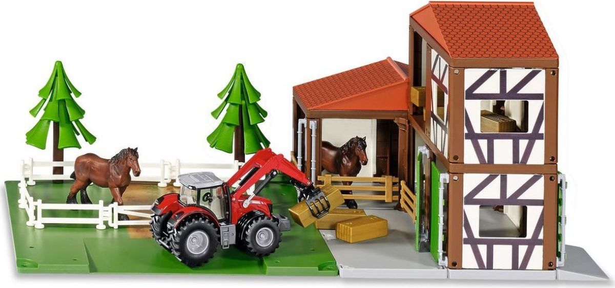 Siku 5609 Stáj s koňmi a traktorem - obrázek 1