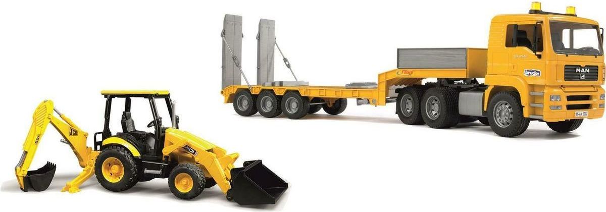 Bruder 1654 Nákladní auto MAN TGS + návěs + Bagr JCB - obrázek 1