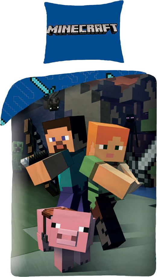 Halantex bavlna povlečení Minecraft 140x200 70x90 - obrázek 1