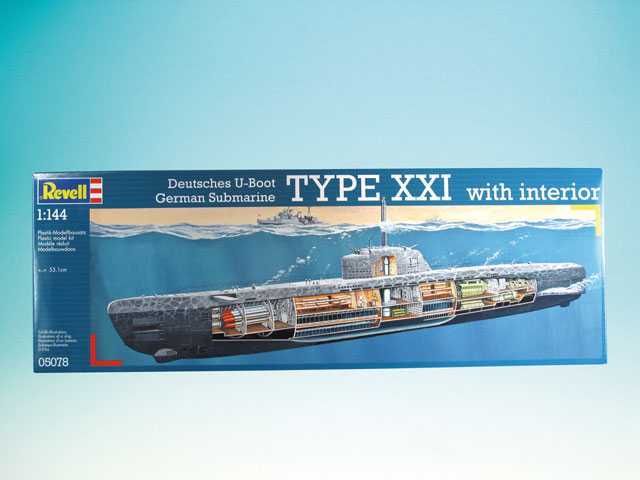 REVELL Plastic ModelKit ponorka 05078 - Deutsches U-Boot Typ XXI mit Interieur (1:144) - obrázek 1