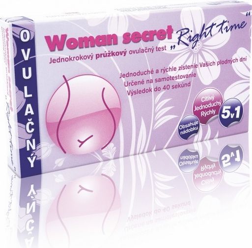Ovulační test Woman Secret Right Time proužkový5v1 - obrázek 1