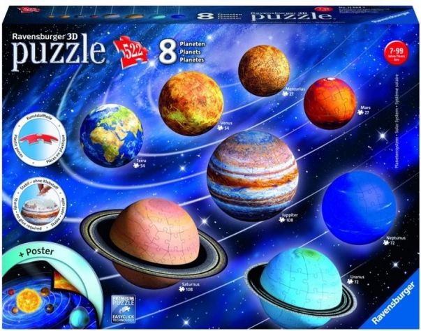 Planetární soustava; 522 dílků 3D - obrázek 1