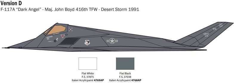 ITALERI Model Kit letadlo 2750 - F-117A NIGHTHAWK (1:48) - obrázek 5