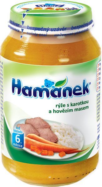 3x HAMÁNEK Rýže s karotkou a hovězími kousky (230 g) - maso-zeleninový příkrm - obrázek 2