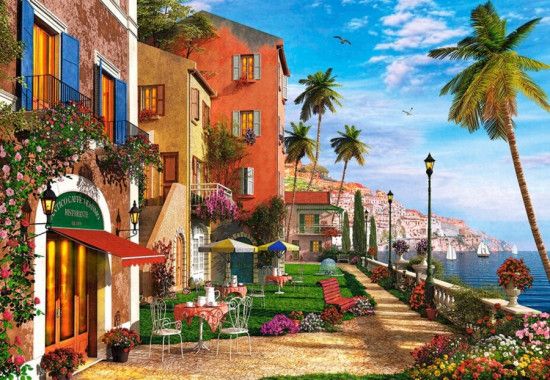 CASTORLAND Puzzle Terasa u moře 1500 dílků - obrázek 1