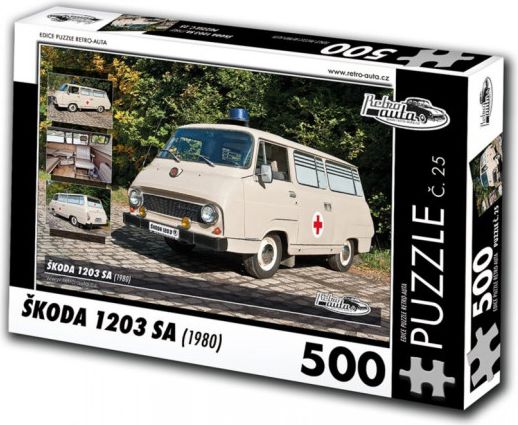 RETRO-AUTA Puzzle č. 25 Škoda 1203 SA (1980) 500 dílků - obrázek 1
