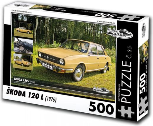 RETRO-AUTA Puzzle č. 35 Škoda 120 L (1976) 500 dílků - obrázek 1