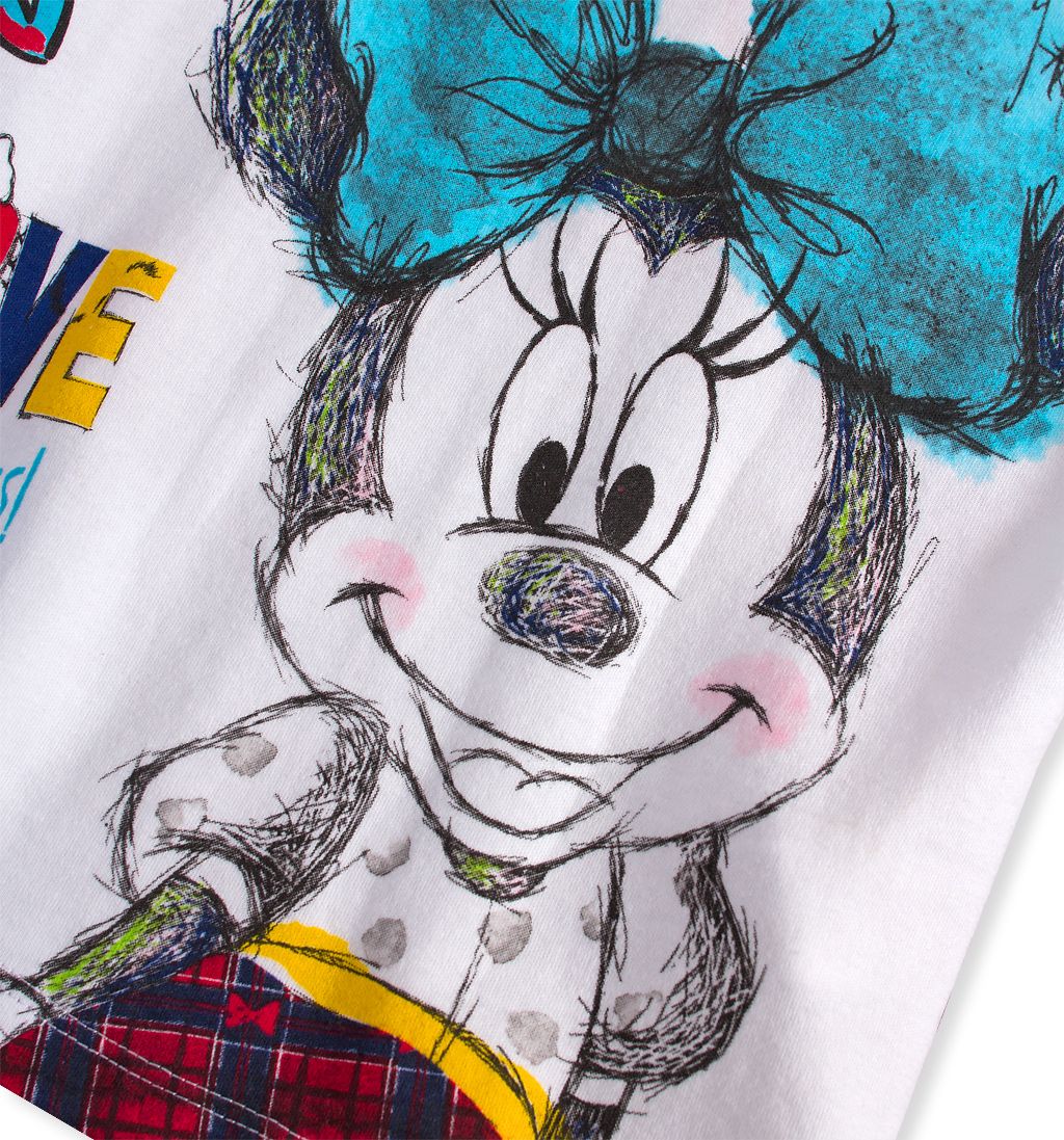 MINOTI Dívčí tričko DISNEY MINNIE LOVE bílé Velikost: 122 - obrázek 2