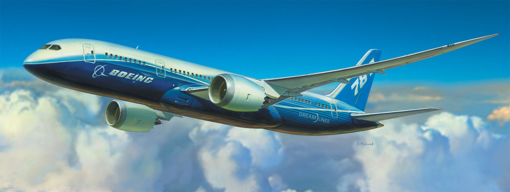 ZVEZDA Model Kit letadlo 7008 - Boeing 787-8 Dreamliner (1:144) - obrázek 4