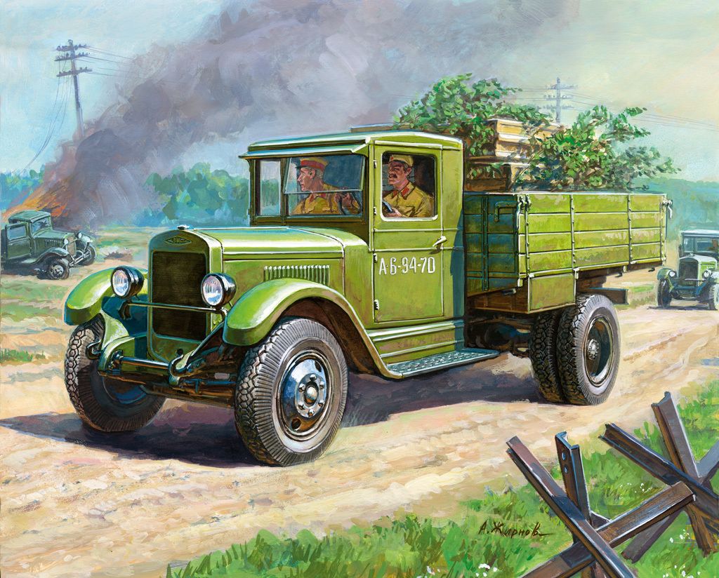 ZVEZDA Wargames (WWII) military 6124 - Soviet Truck ZIS-5 (1:100) - obrázek 4
