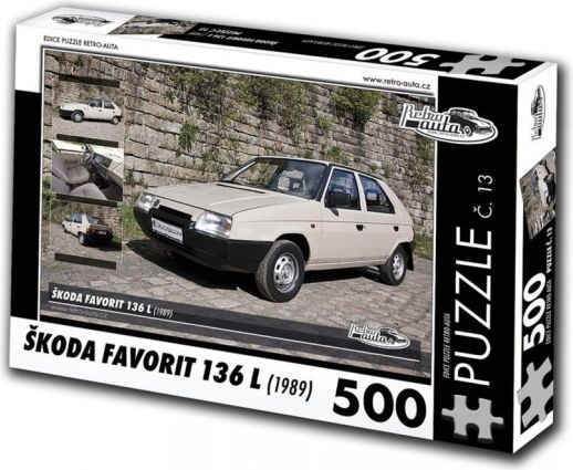 RETRO-AUTA Puzzle č. 13 Škoda Favorit 136 L (1989) 500 dílků - obrázek 1