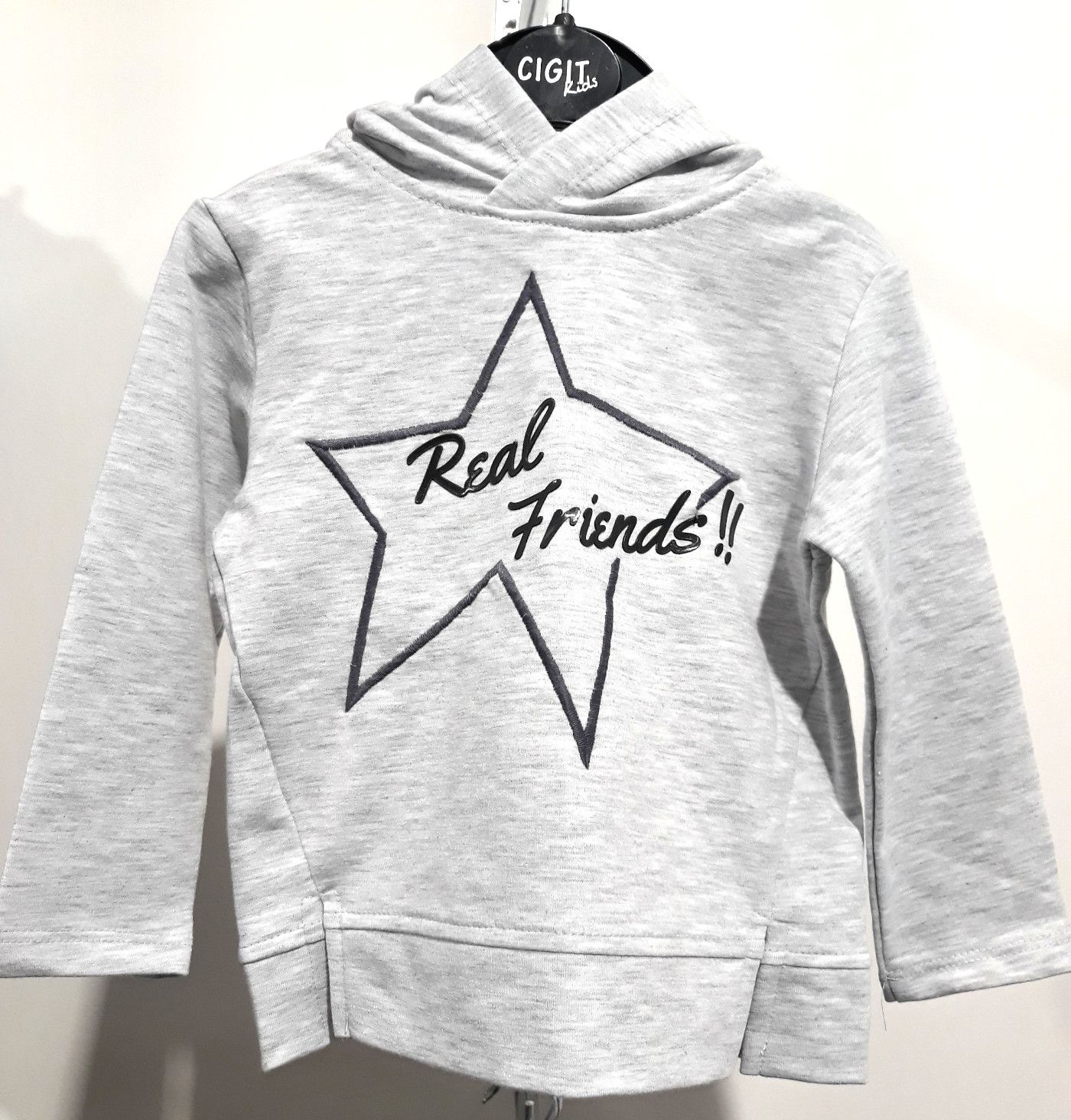 Dívčí triko s dlouhým rukávem a kapucí Real Friends 104 - obrázek 3